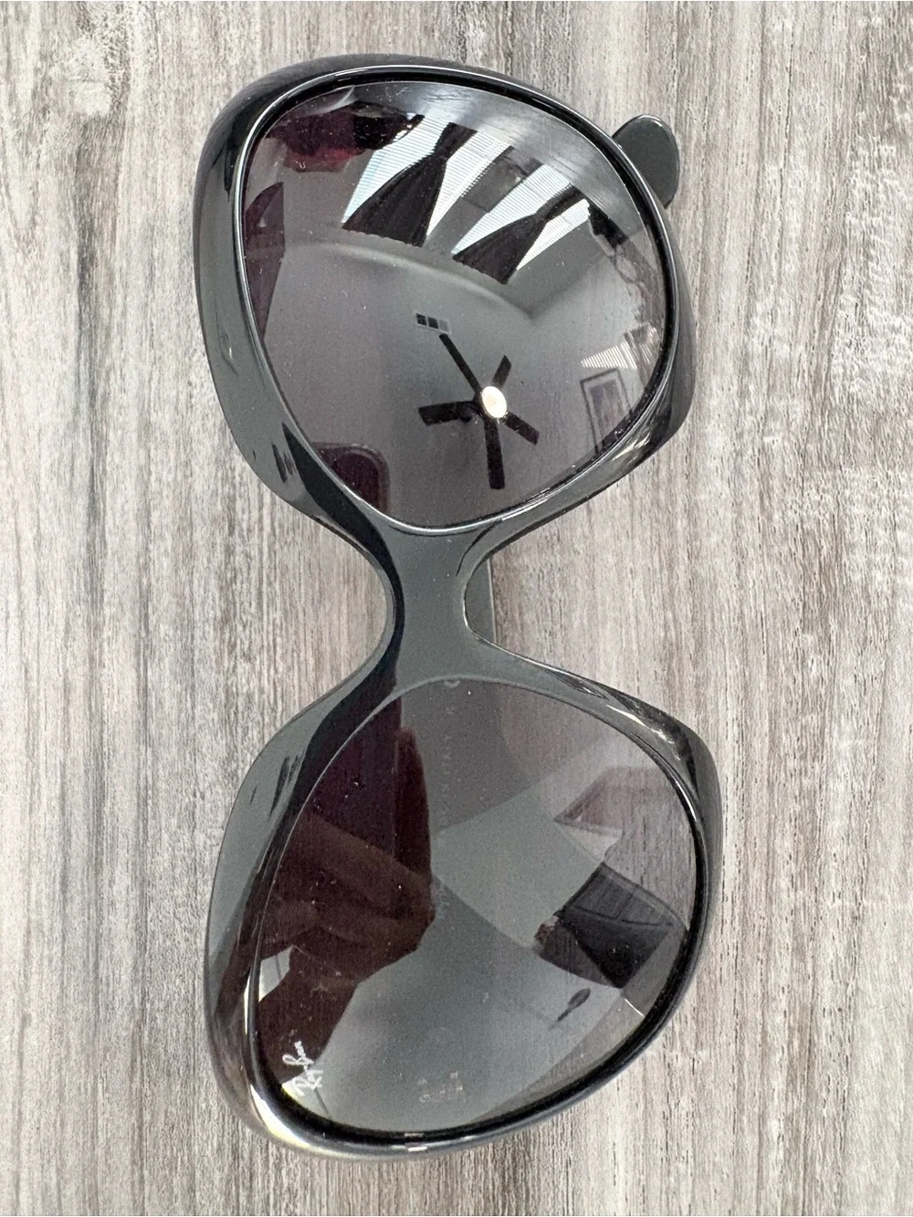 Ray-Ban Jackie Ohh II Black Oversized Sunglasses with Black Case - Like New